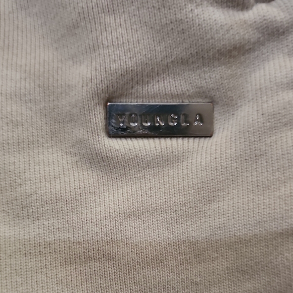 YoungLA Cream Athletic Shorts with Mid-Length Design - Picture 3 of 5